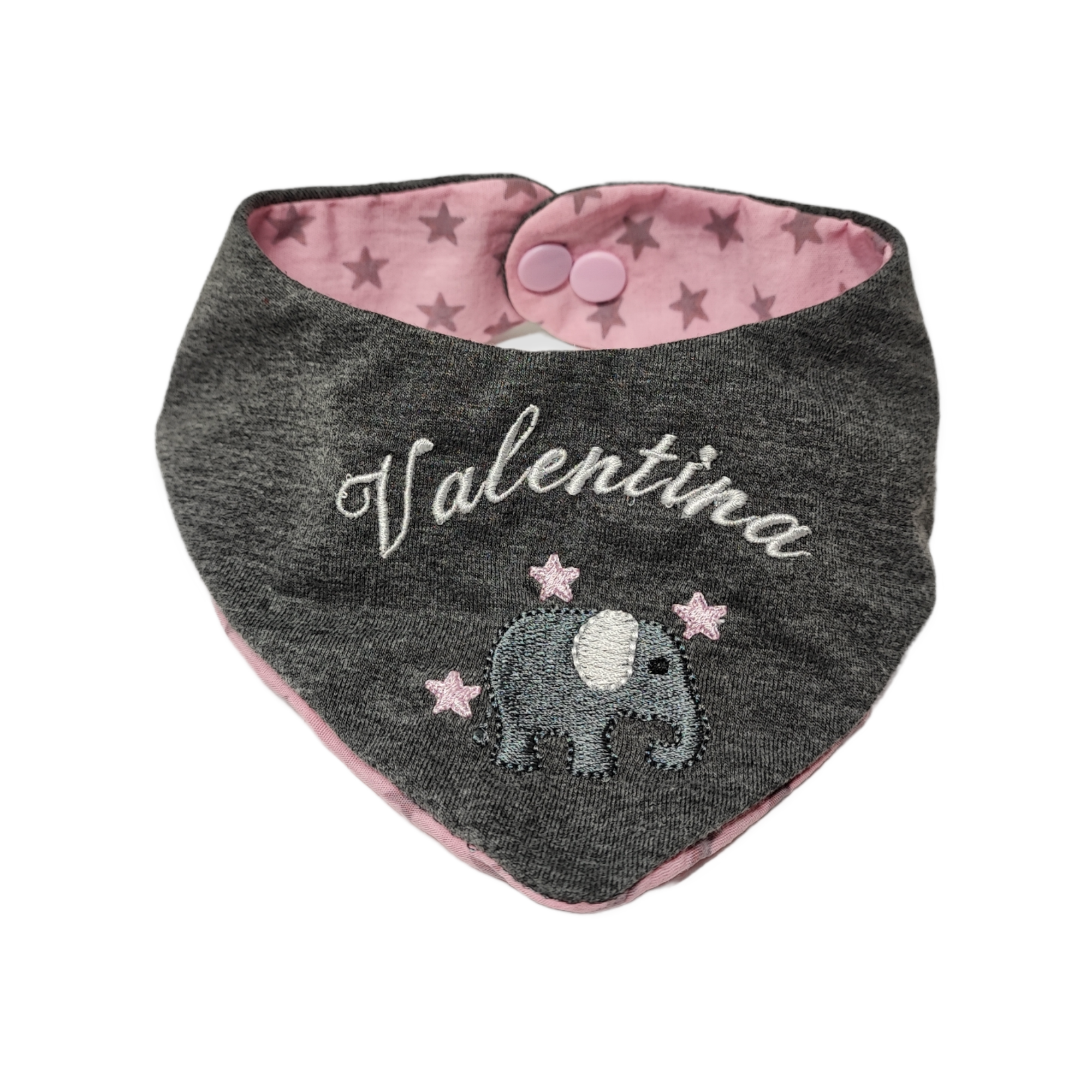 Wende Halstuch mit Namen und Elefant mit Sterne