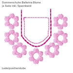 Stickmotiv für Sommerschuhe Ballerina Blume je Seite inkl. Spannband