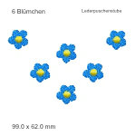 Stickmotiv 6 kleine Blumen