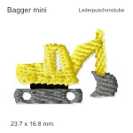 Stickmotiv Bagger mini lederpuschenstube