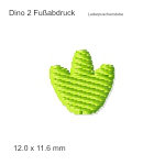 Stickmotiv Dino 2 Fußabdruck 