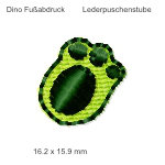 Stickmotiv Fußabdruck für Dino sitzt