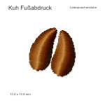Stickmotiv Kuh Fußadruck mini