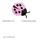 Stickmotiv Marienkäfer mini lederpuschenstube