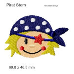 Stickmotiv Pirat stern