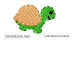 Stickmotiv Schildkröte mini lederpuschenstube