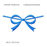 Stickmotiv Schleife für Taufschuh