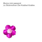 Stickmotiv Blume mini