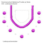 Stickmotiv für Sommerschuhe Punke je Seite inkl. Lederspannband
