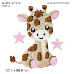 Stickmotiv Giraffe Jumi mit Sterne