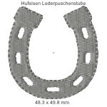 Stickmotiv Hufeisen Lederpuschenstube