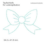 Stickmotiv Taufschleife für Lederapplikation