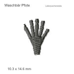 Stickmotiv Waschbär Pfote min lederpuschenstube