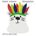 Stickmotiv Eisbär Indianer
