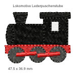Stickmotiv Lokomotive von der Lederpuschenstube