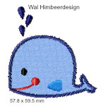 Stickmotiv wal Himbeerdesign
