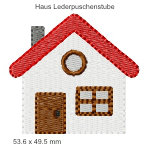 Stickmotiv Haus Lederpuschenstube