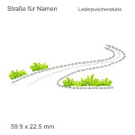 Stickmotiv Straße für Namen