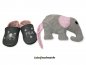 Preview: Set Lederpuschen Kuschelelefant Namen Elefant Sterne 