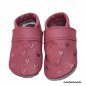 Preview: Krabbelschuhe altrosa, Lederspannband altrosa; Herzchen altrosa