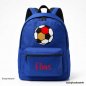 Preview: Plotterdatei Deutschland Fußball mit Namen Design auf einen blauen Rucksack
