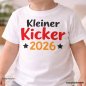 Preview: Plotterdatei Kleiner Kicker! Designbeispiel auf einem weißen T-Shirt