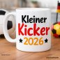 Preview: Plotterdatei Kleiner Kicker! Design auf einer weißen Tasse