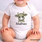 Preview: Plotterdatei Kuh Tilda mit Namen Design auf einen Baby Body
