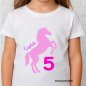 Preview: Plotterdatei Pferd Geburtstag 5 Design auf einem T-Shirt