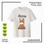 Preview: Plotterdatei Pony sitzt Namen T-Shirt lederpuschenstube