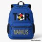Preview: Plotterdatei Tor Deutschlandfussball mit Namen Design auf einen blauen Rucksack
