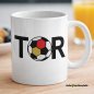 Preview: Plotterdatei Tor Deutschlandfussball Design auf einen weißen Tasse
