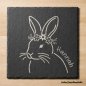 Preview: Beispiel Plotterdatei Hase mit Blumenkranz & Name Schiefertafel