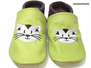 Lederpuschen Stickerei Katze | mit oder ohne Namen