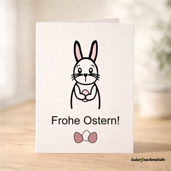 Plotterdatein Häschen Ei Design auf einer Karte