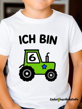 Plotterdatei Traktor Geburtstag auf einem T-Shirt