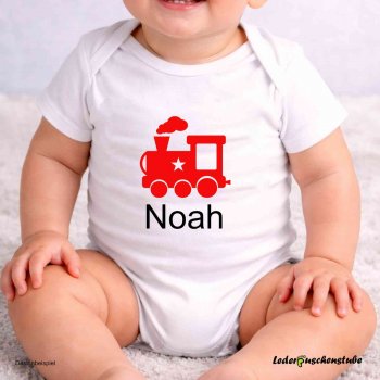 Plotterdatei Eisenbahn Designbeispiel auf einen Baby Body