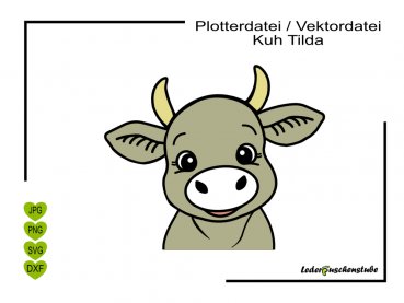 Plotterdatei Kuh Tilda – SVG zum Plotten