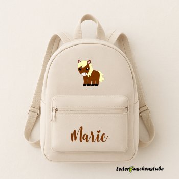 Kinderrucksack mit personalisiertem Pony Plotterdatei