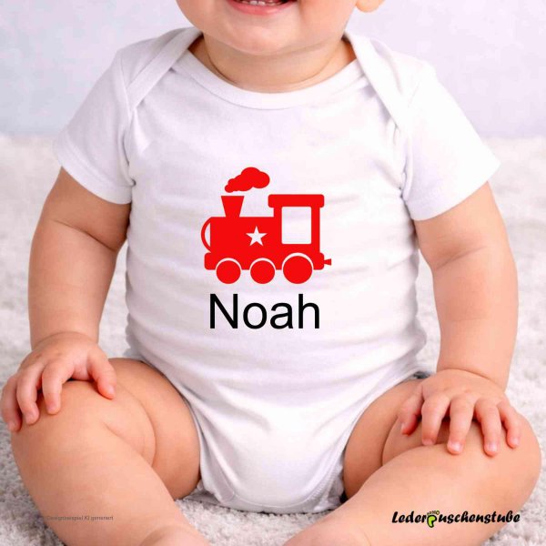 Plotterdatei Eisenbahn Designbeispiel auf einen Baby Body