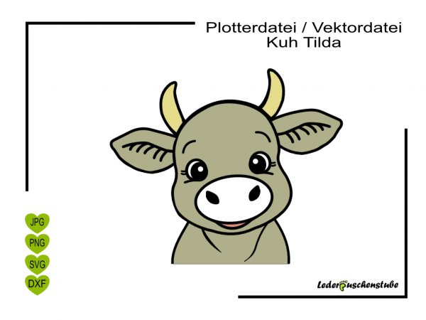 Plotterdatei Kuh Tilda – SVG zum Plotten