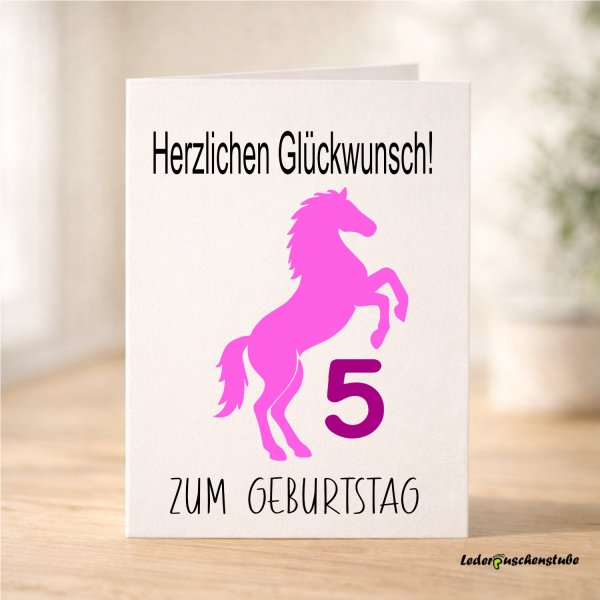 Plotterdatei Pferd Geburtstag Design für eine Karte