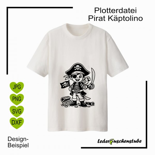 Käptolino | Piraten Plotterdatei für Kinder & Babys