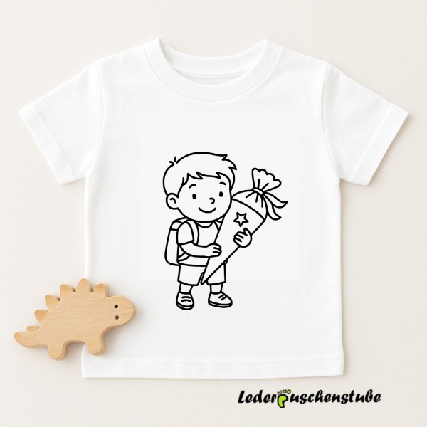 Plotterdatei Schuljunge T-Shirt Lederpuschenstube