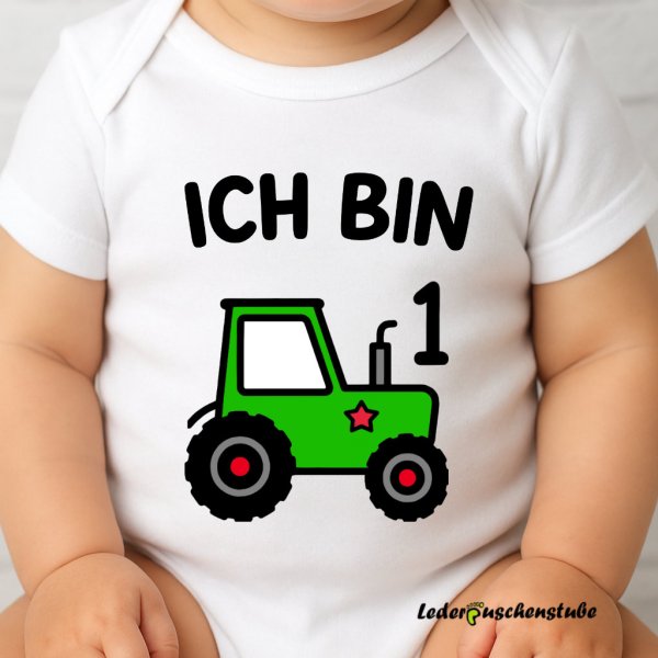 Plotterdatei Traktor Geburtstag mit Zahl am Body