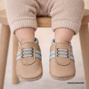 Lederpuschen Turnschuh Stickerei Schnürsenkel | ohne oder mit Namen