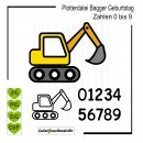 Plotterdatei Bagger Geburtstag | SVG