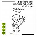 Plotterdatei Schulkind Junge lederpuschenstube